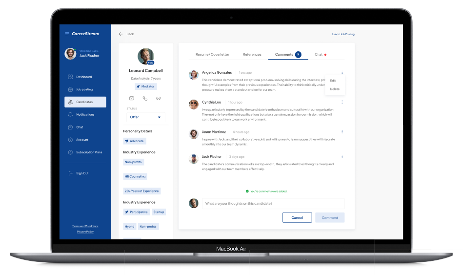 Seamlessly View Profiles.